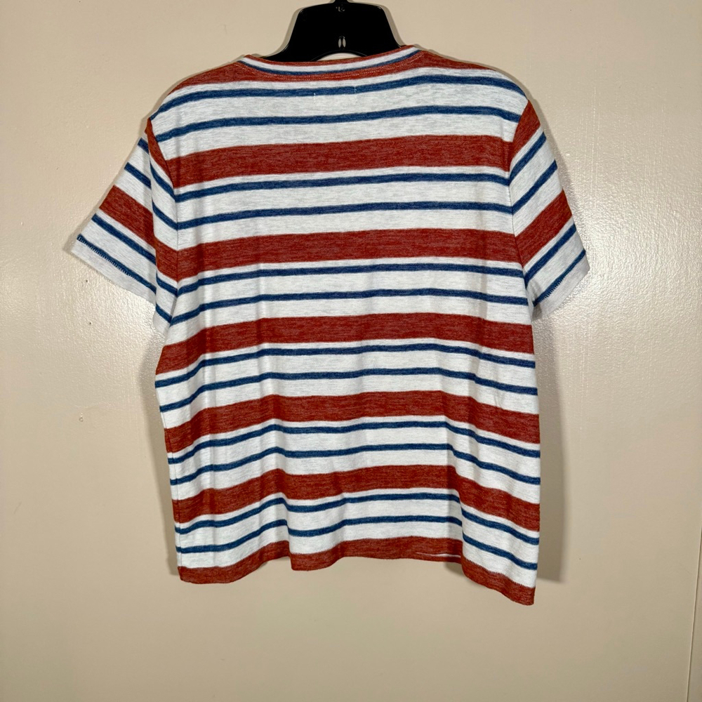Women's Madewell Hifi Shrunken Crew Striped Short Sleeve Tee XXL - Picture 2 of 6